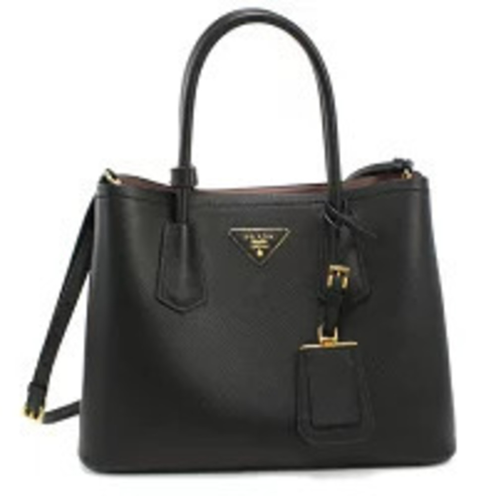 Prada Tote Tessuto Saffiano Bag Saffiano Leather Black Handbag